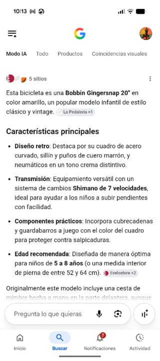 Bicicleta infantil amarilla