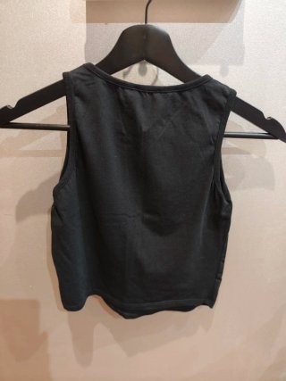 Top negro Stradivarius con brillos Talla M