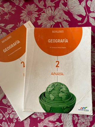pack dos libros Geografía, 2 Bachillerato anaya