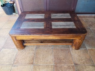 Mesa auxiliar madera maciza estilo mexicano