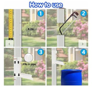 Desviador canalón agua tejado, ahorro agua.