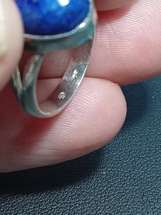 Anillo Plata Ley Lapis Lapizlazuli Ovalado