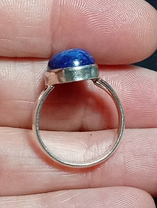Anillo Plata Ley Lapis Lapizlazuli Ovalado
