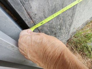 Cancela cochera 4 puertas con marco y llave.