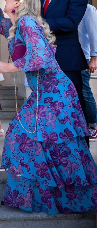 Vestido largo estampado floral