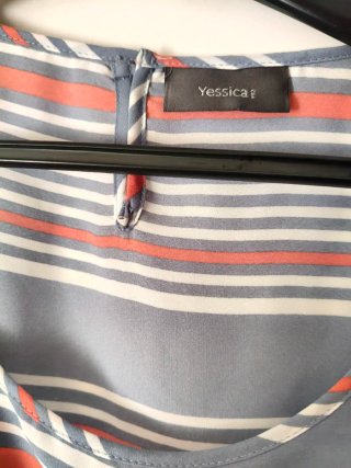Blusa Vero Moda Talla S Rayas Naranja Gris