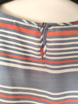 Blusa Vero Moda Talla S Rayas Naranja Gris