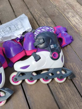 Patines Oxelo Talla S + Casco + Protecciones