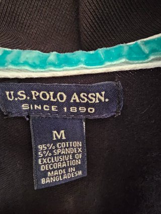 2 polos U.S. Polo Assn. negro/verde Talla M