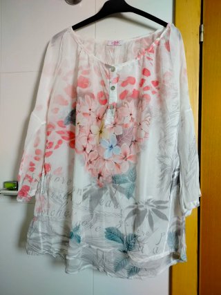 Blusa Pink Talla 42 Estampado Floral