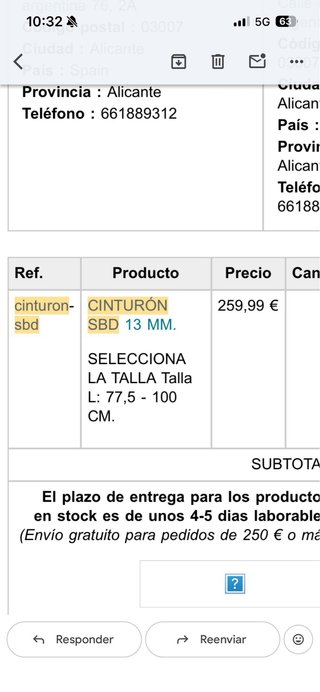 Cinturón SBD 13MM