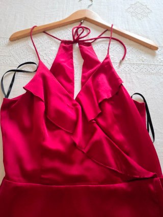 Vestido rojo con volantes