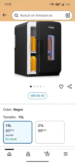 Mini Frigorífico Calentador FOHERE 15 litros