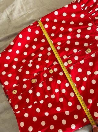 Falda flamenca roja lunares blancos