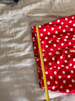Falda flamenca roja lunares blancos