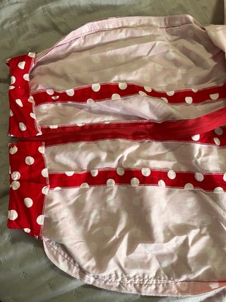 Falda flamenca roja lunares blancos