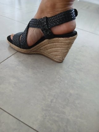 Sandalias Graceland esparto negras