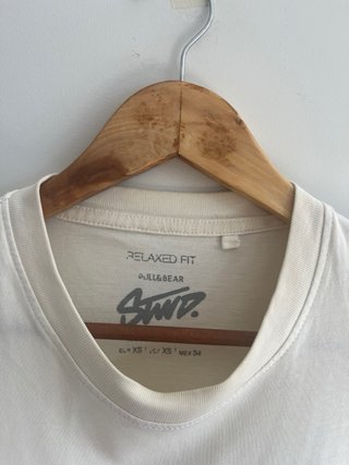 Camiseta Pull&Bear Relaxed Fit Beige Talla XS