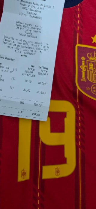 Camiseta España Adidas Mundial 2026 Talla L