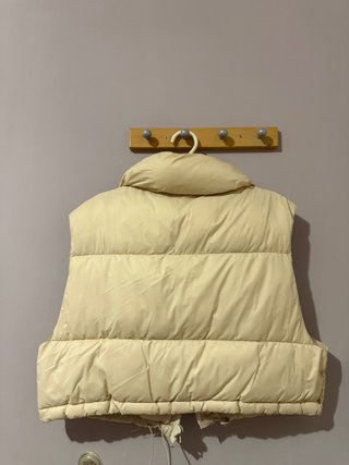 Chaleco acolchado beige talla única