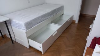 Colchón, somier y estructura de cama