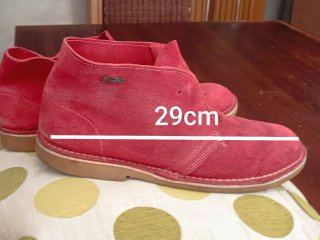 Botines de ante rojo Talla 42 medidas en foto.