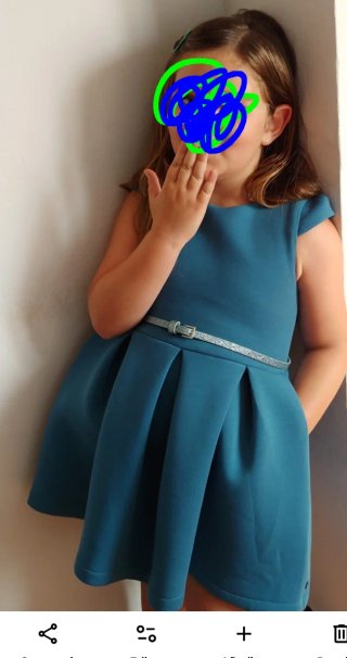 Vestido Okaïdi verde azulado