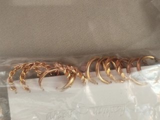 Set 9 Pendientes Acero Inoxidable