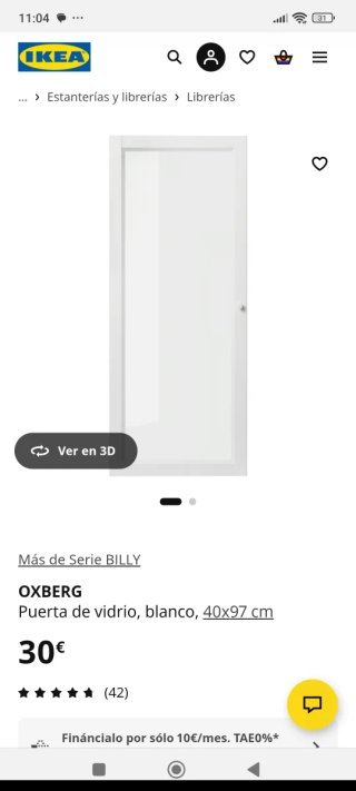 Puertas Cristal Estantería Billy Ikea