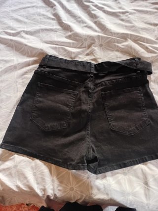 Minifalda pantalón mujer negra
