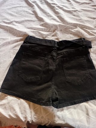 Minifalda pantalón mujer negra