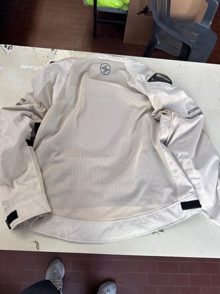 Giacca moto STORM beige/grigio
