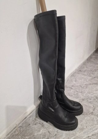Botas altas negras plataforma talla 37