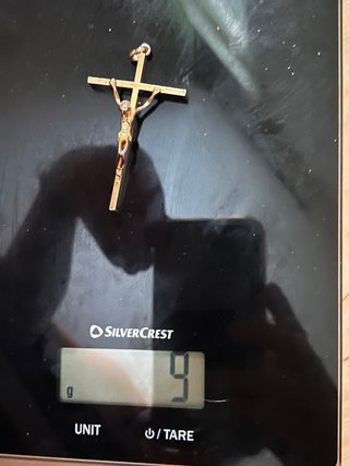 Colgante Cruz Cristo Chapado Oro
