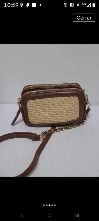 Bolso de rafia y piel Steve Madden