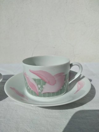 Hermès Les Pivoines Coppia Tazze Hermes Porcellana
