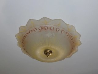 Lámpara de techo de cristal y metal