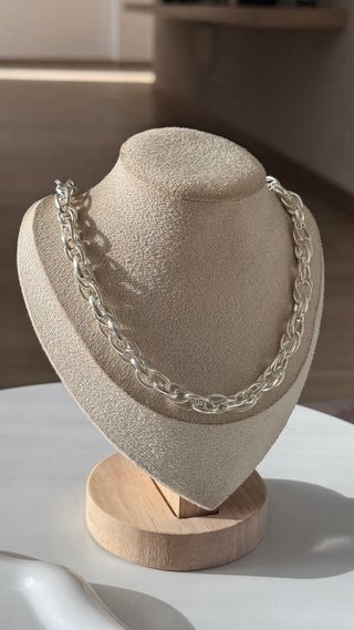 Collana a catena color argento