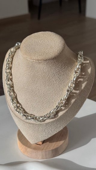Collana a catena color argento