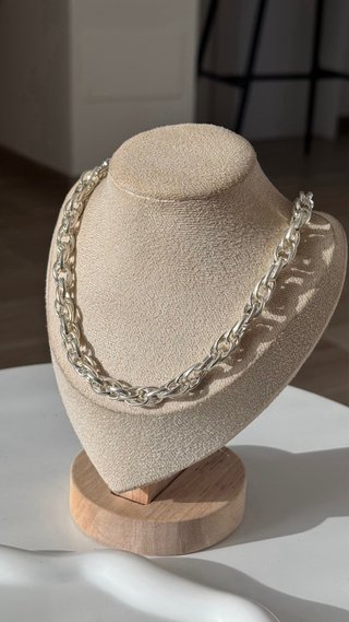 Collana a catena color argento