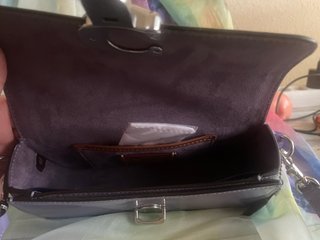 Bolso cartera Coach charol morado