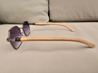 Gafas de sol Chrome Hearts moradas y plateadas