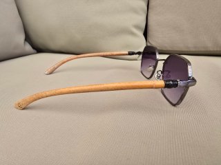 Gafas de sol Chrome Hearts moradas y plateadas