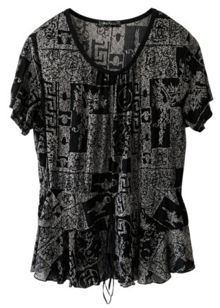 Blusa Miss Passion XL negra y gris