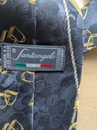Corbata Santangelo Negra y Dorada
