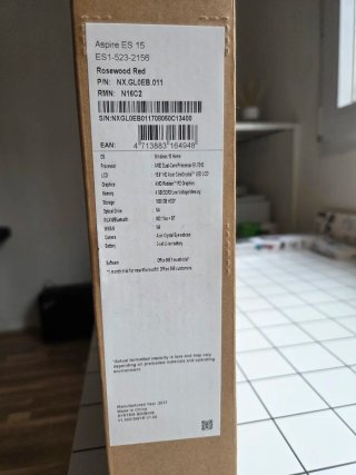 Portátil Acer ES15 Rojo
