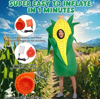 Disfraz Inflable Mazorca Maíz Adulto