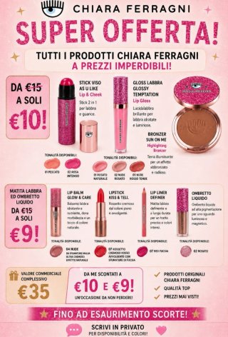 Chiara Ferragni - Offerta Super Cosmetici