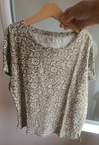 Camiseta algodón estampado floral
