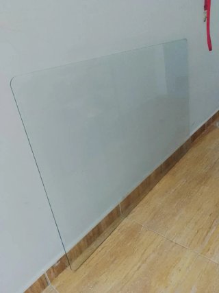 Cristal para mesa con bordes redondeados